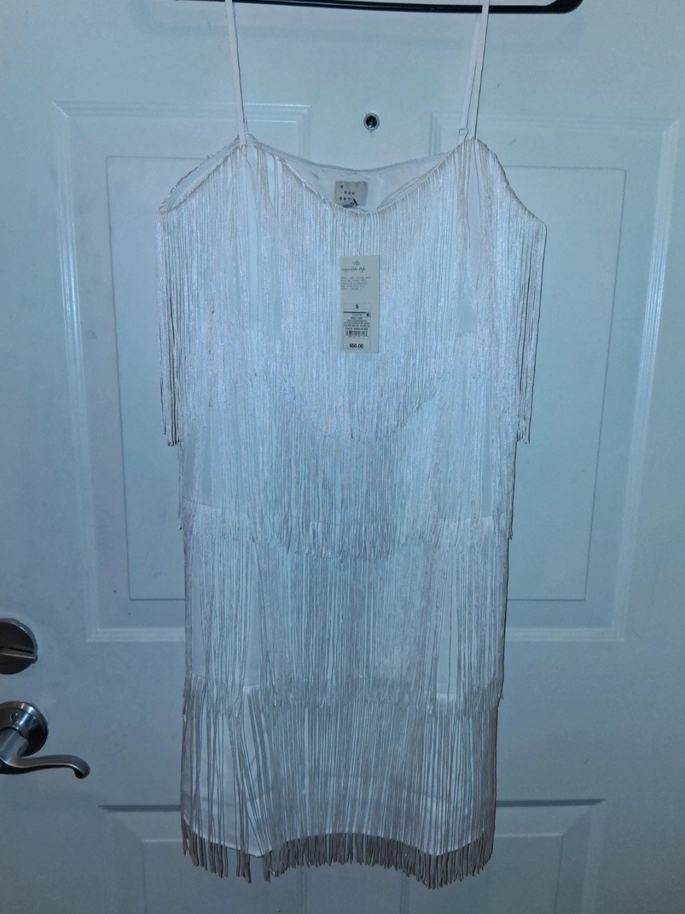 a new day White Fringe Slip Dress